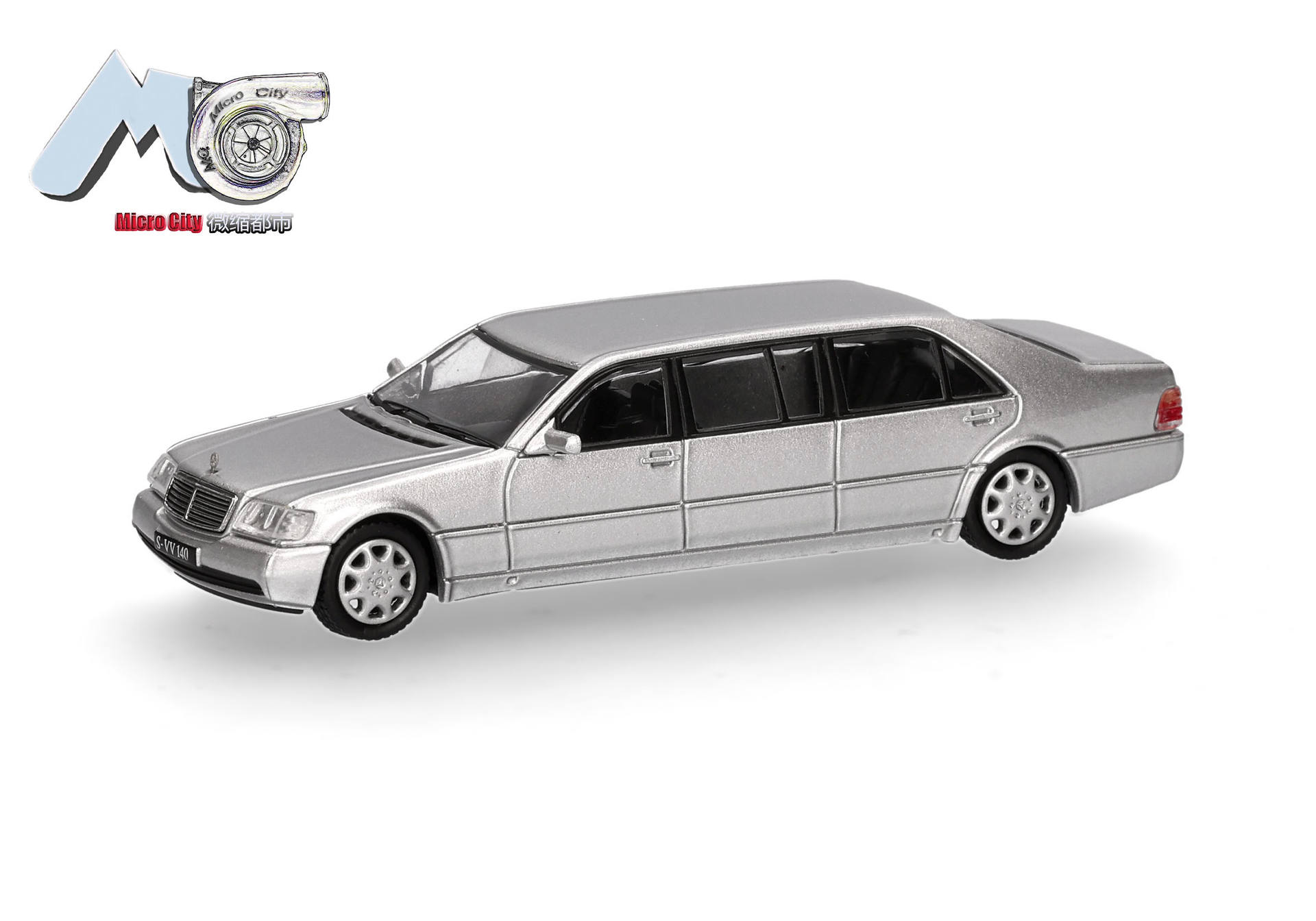 Herpa MicroCity 87MC000106 | Mercedes-Benz S600 Pullmann | silber | 1:87