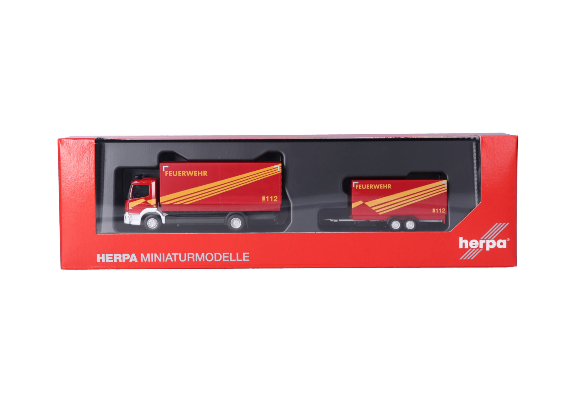 Herpa 321266 | MB Atego `13 | Planen-LKW mit Planen-Anhänger | FW GW Logistik | 1:87