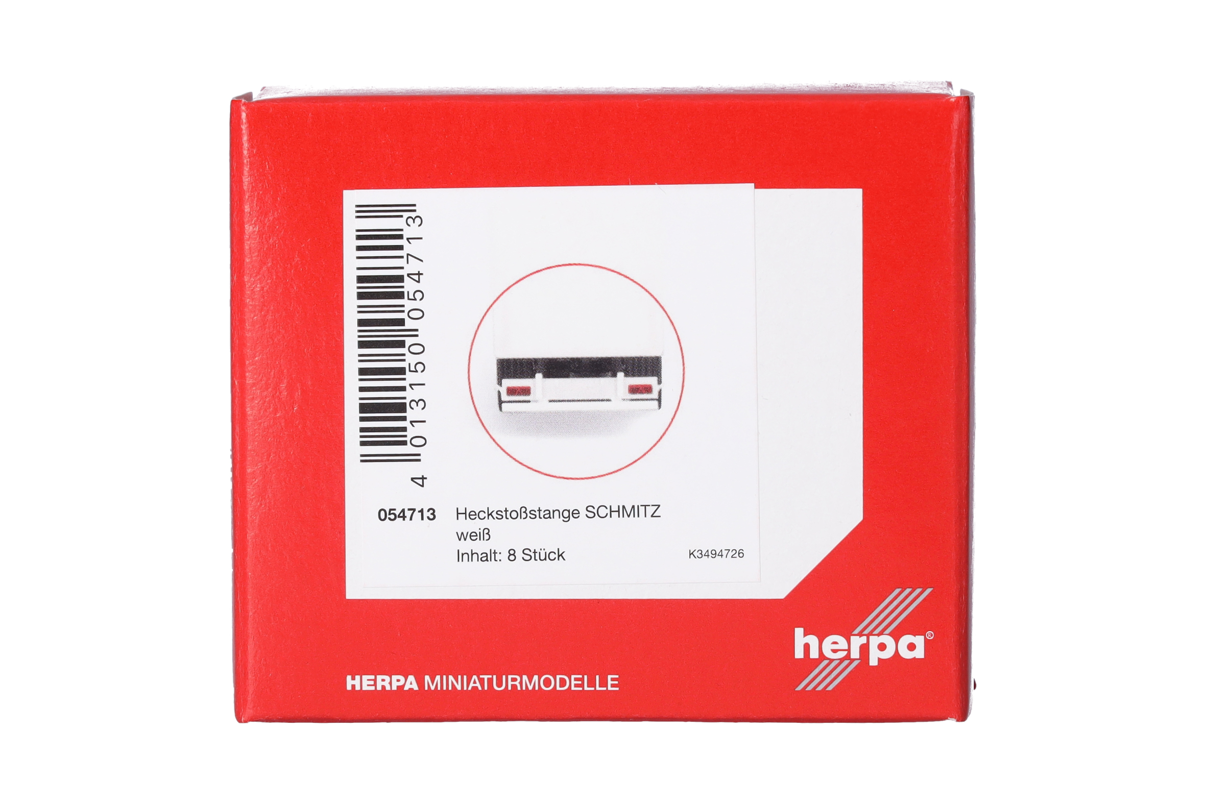 Herpa Zubehör 054713 | Heckstoßstange SCHMITZ | 8 Stk., weiß | 1:87