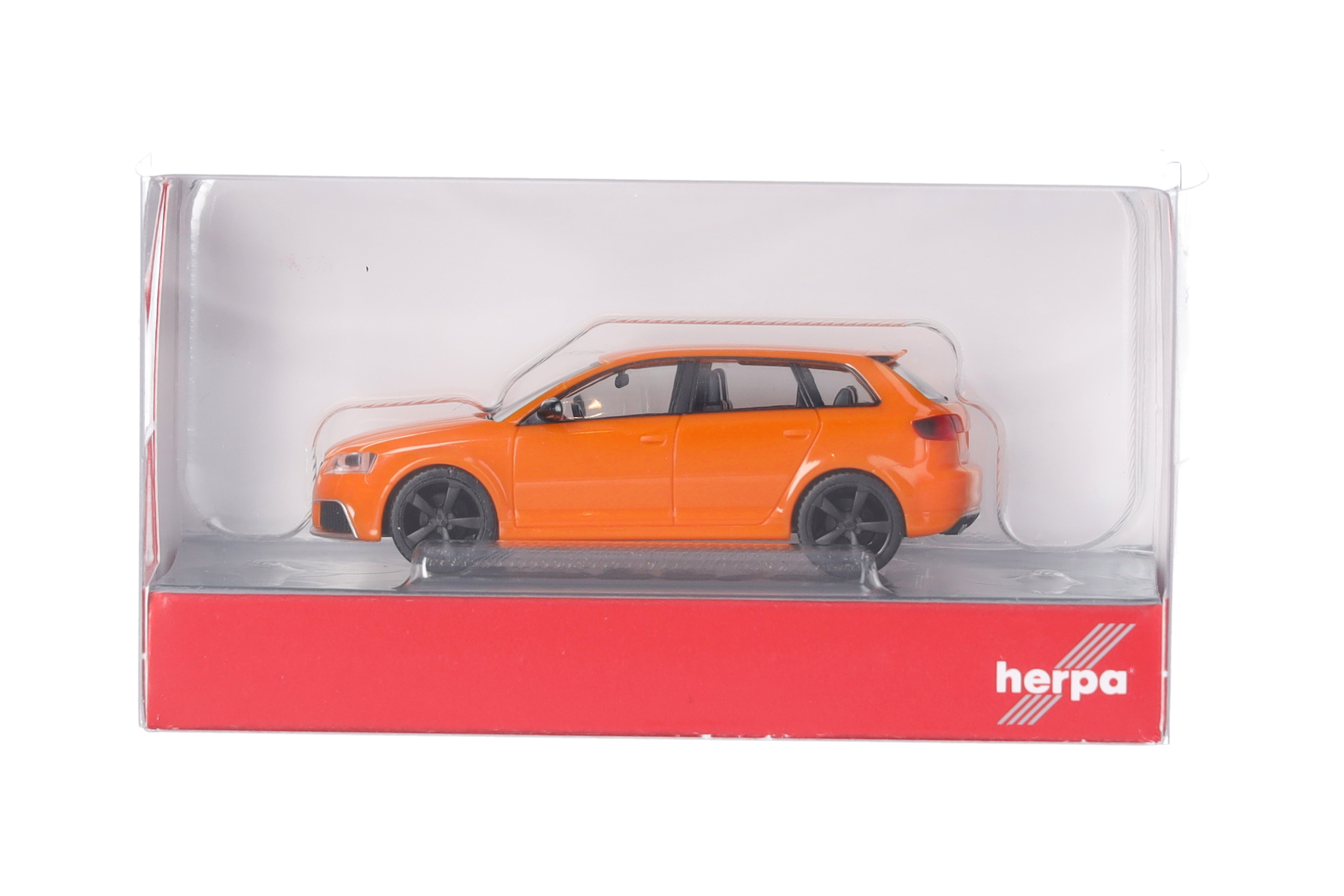 Herpa 024877-005 | Audi RS3 Sportback | glutorange mit schwarzen Felgen | 1:87