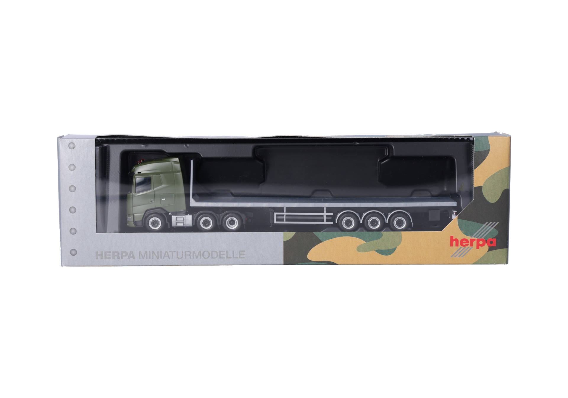 Herpa 747301 | DAF XG Flachbett-Sattelzug  |Niederländische Königliche Armee | 1:87