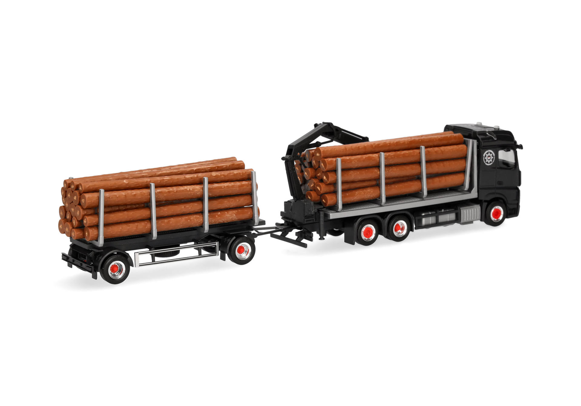 Herpa 320078 | MB Arocs '18 Bigspace Holztransporter-Hängerzug |Jürgen Ehrmann Transporte | 1:87