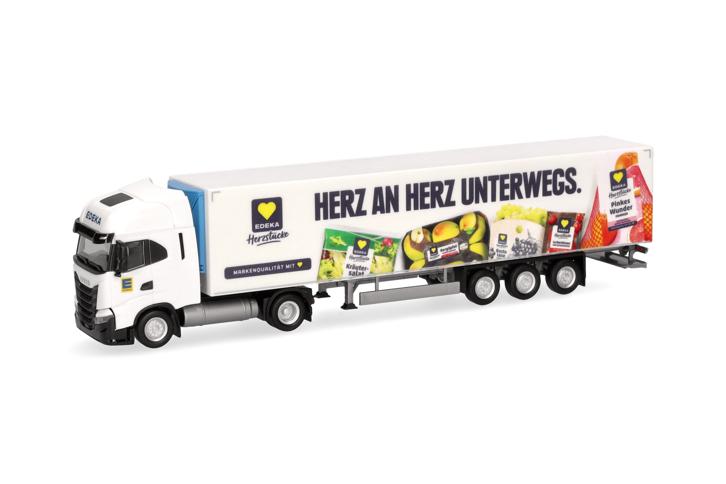 Herpa 319027 | Iveco S-Way Kühlkoffer-Sattelzug | Edeka | 1:87