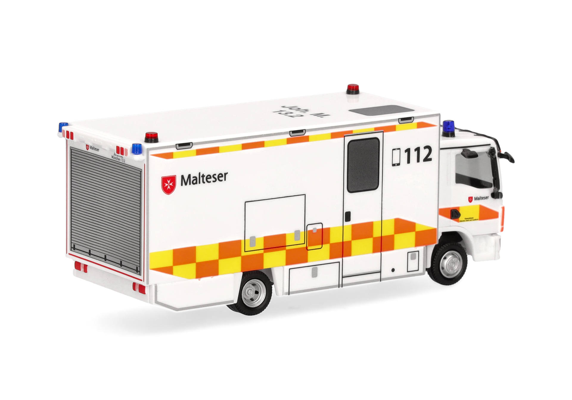 Herpa 098809 | MAN TGL CC Koffer-LKW | Malteser München | 1:87