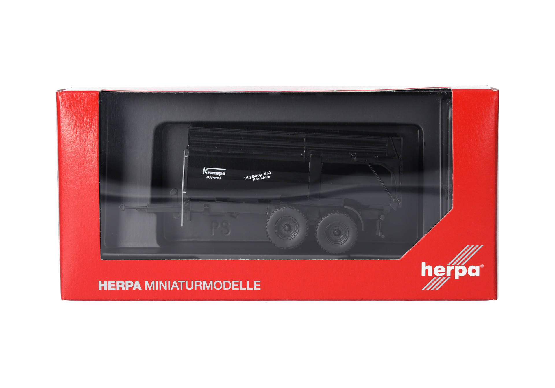 Herpa 077095 | Krampe Kippmuldenanhänger BigBody 650 | 2achs | schwarz | 1:87