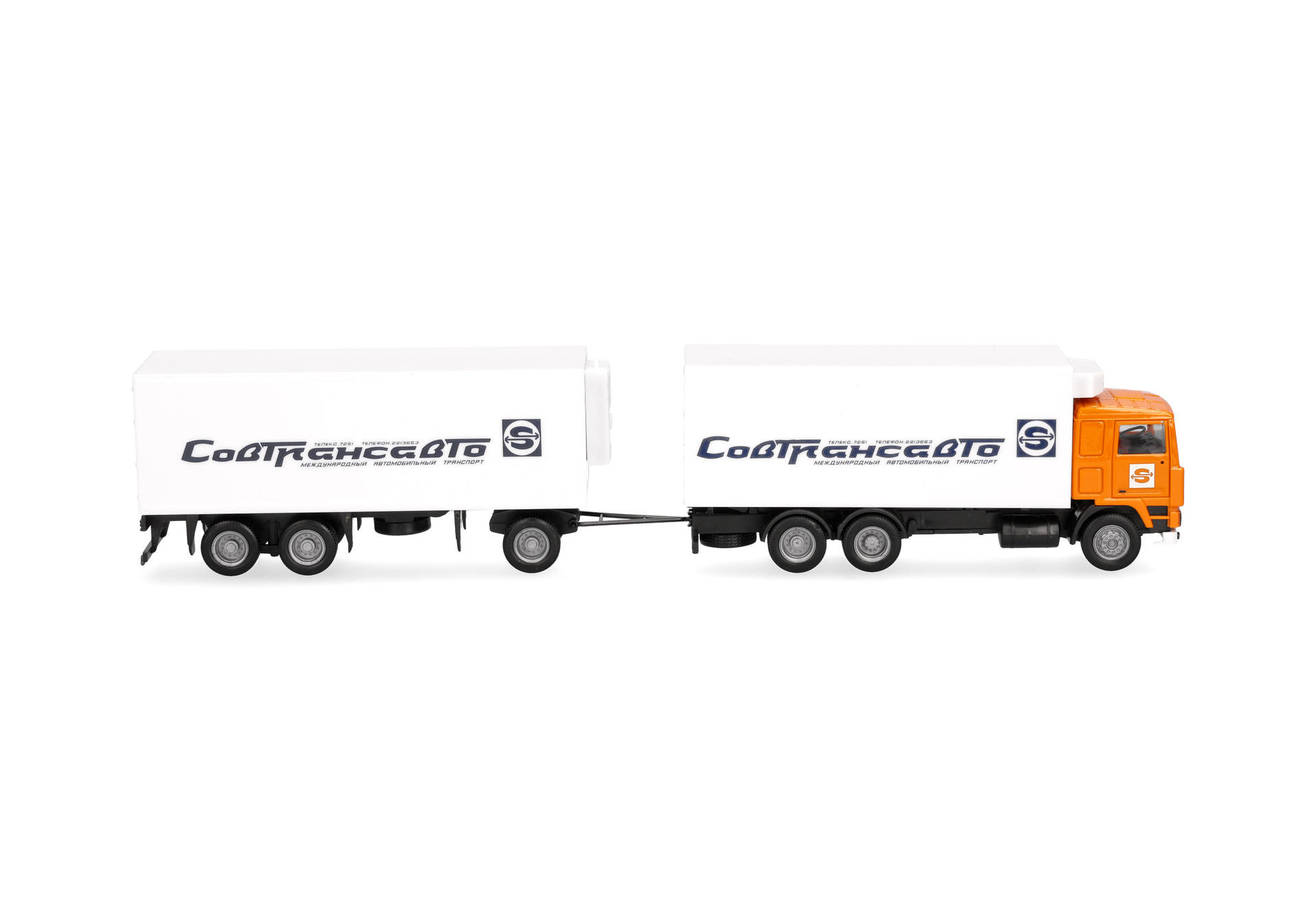 Herpa 321167 | Volvo F10 Kühlkoffer-Hängerzug | Sovtransavto | 1:87