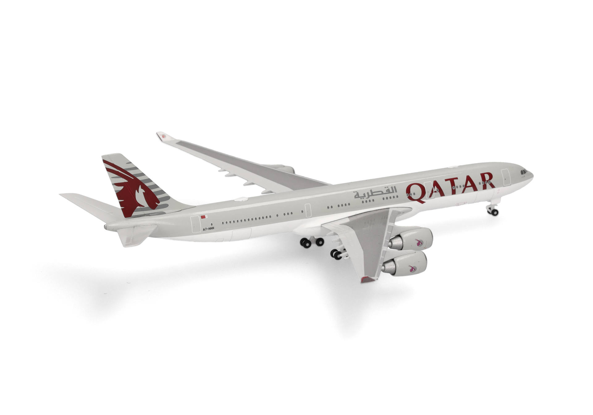 Herpa Wings 538923 | Qatar Amiri Flight | Airbus A340-500 | A7-HHH | 1:500