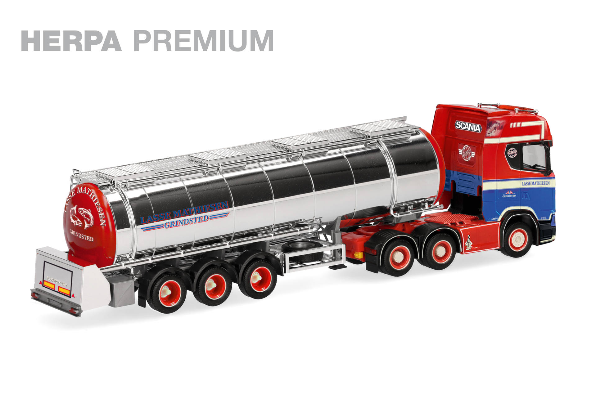 Herpa Premium 963206 | Scania CS 20 HD | Chromtank-Sattelzug | Mathiesen (DK) | 1:87